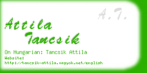 attila tancsik business card